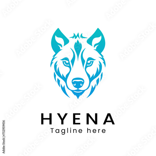 hyena logo design template photo