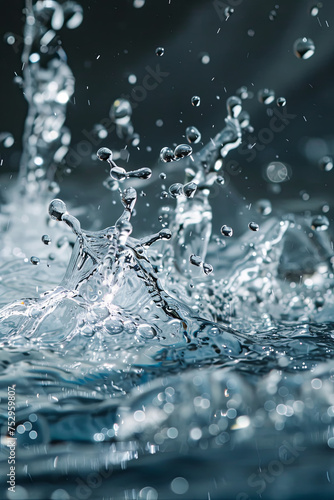 A water droplet causes a splash
