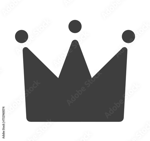 シンプルな黒色の王冠アイコン photo