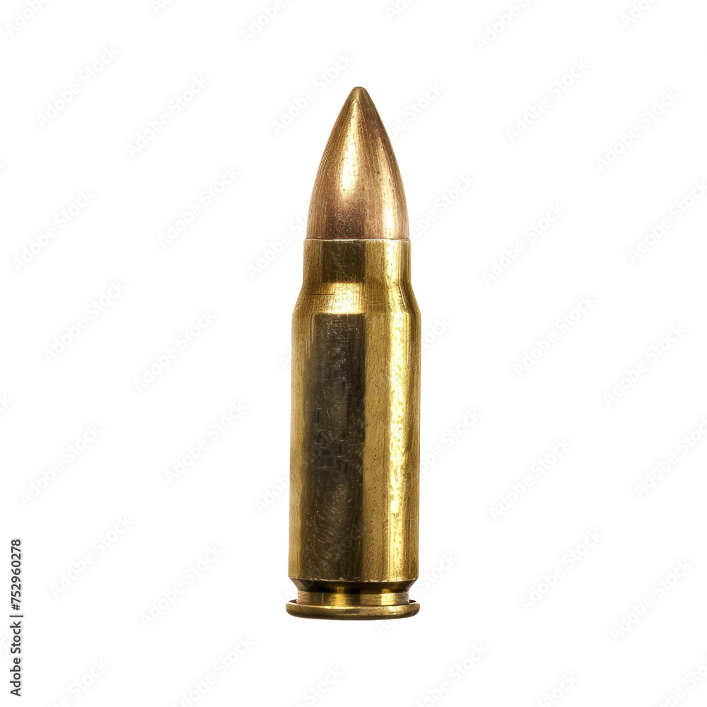 Machine gun bullet. Isolated on transparent background. Machine gun bullet. Isolated on transparent background.