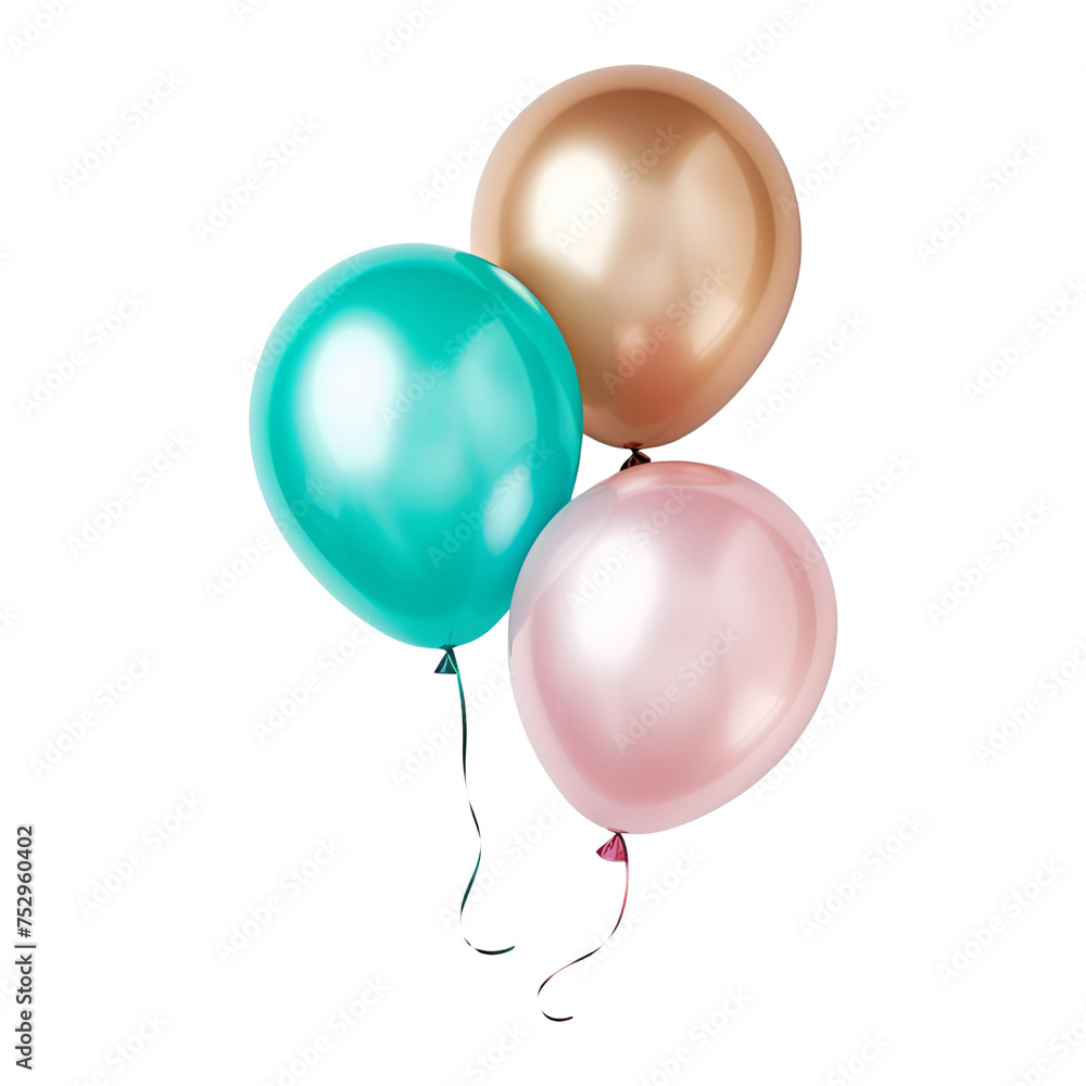 blue brown pink balloons isolated on transparent background cutout blue brown pink balloons isolated on transparent background cutout
