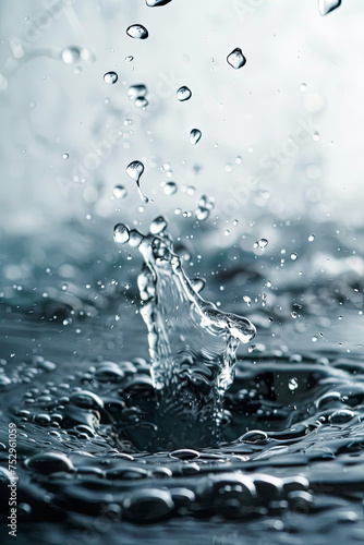 A water droplet causes a splash
