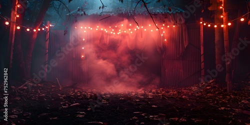 A spooky halloween circus setting with a haunted concept. Concept Halloween Circus, Spooky Setting, Haunted Concept, Creepy Carnival, Costume Photoshoot