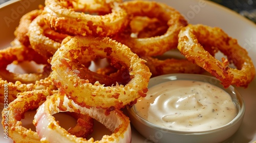 Crispy Beer-Battered Onion Rings with Dip