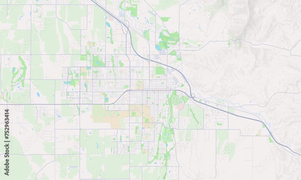 Bozeman Montana Map, Detailed Map of Bozeman Montana Stock Illustration Adobe Stock