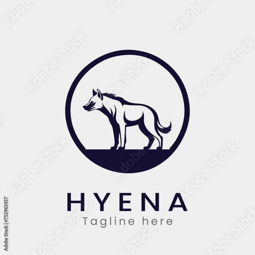 hyena logo design template