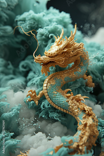 Azure Ascendant: Dragon Majesty Amongst the Clouds created with Generative AI technology © Fernando Cortés