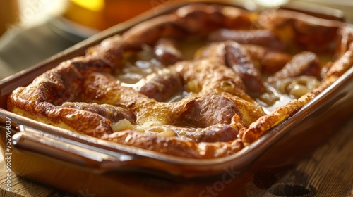 Traditional British Toad in the Hole Dish
