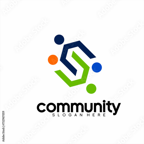 Community logo design with a geometric letter SC concept.