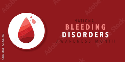 Vector illustration on the theme of Bleeding Disorders awareness month observed each year during March across United States.