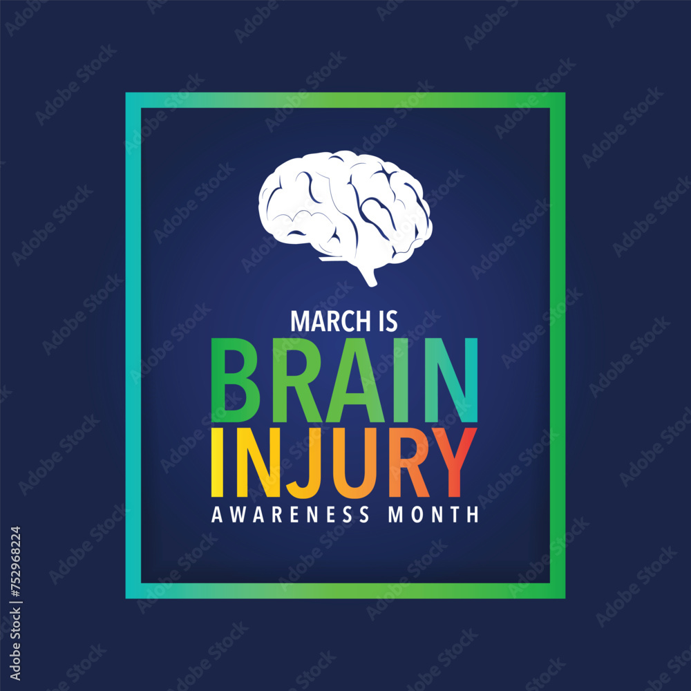 Vector illustration on the theme of Traumatic Brain Injury (TBI