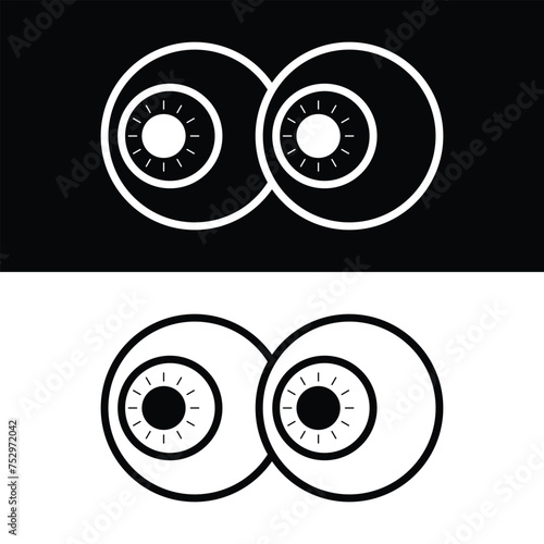 Cartoon eyes icon design, illustration design
