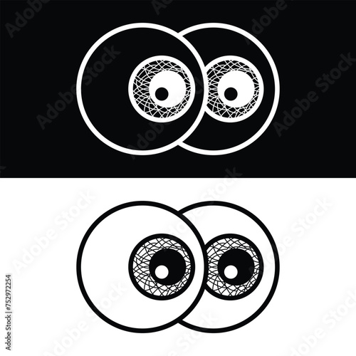 Cartoon eyes icon design, illustration design