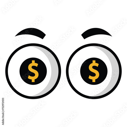 Cartoon eyes icon design, illustration design