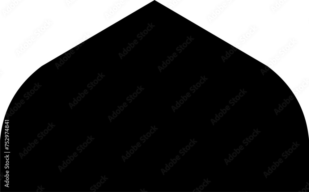 Islamic Dome Design Glyph Black filled silhouettes Design pictogram symbol visual illustration