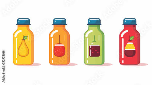 Juice bottle icon vector sign and symbols isolated 