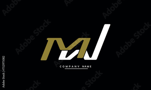 MW, WM, M, W Abstract Letters Logo Monogram