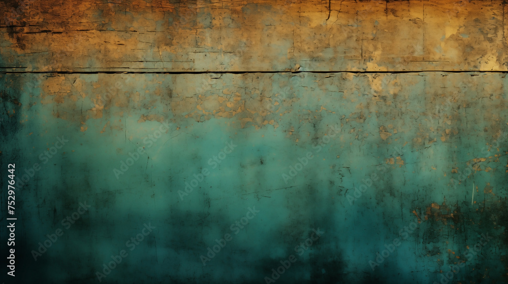 Fototapeta premium Blue and gold abstract grunge textures on a modern artistic backdrop