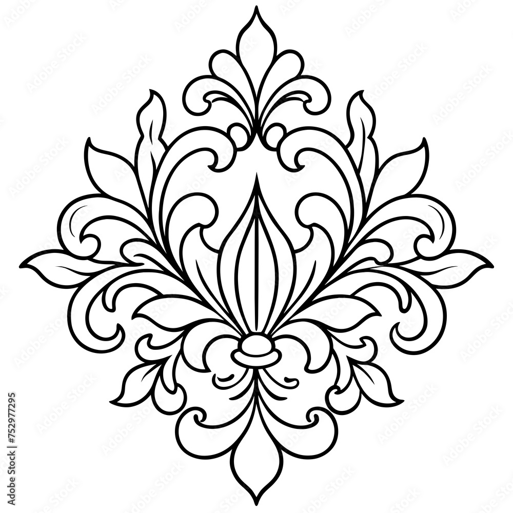 Create Damask Floral Design Seamless Pattern, Ornate Background, Floral Texture Illustration Create Damask Floral Design Seamless Pattern, Ornate Background, Floral Texture Illustration