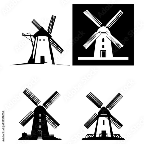 Silhouettes of Elegance: Windmill Artistry