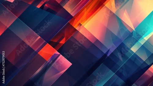 Modern abstract background with overlapping transparent shapes photo