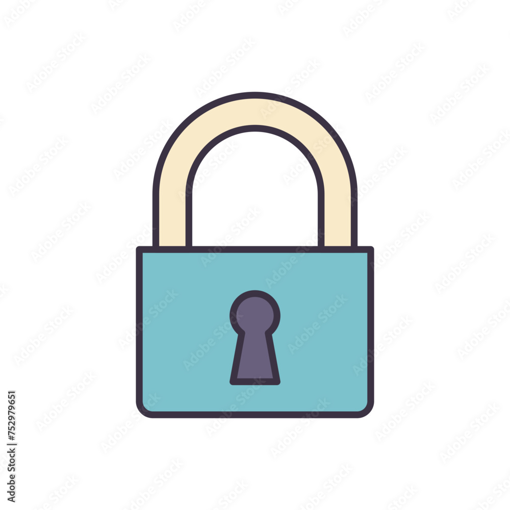 Padlock related vector icon. Isolated on white background. Vector illustration Padlock related vector icon. Isolated on white background. Vector illustration