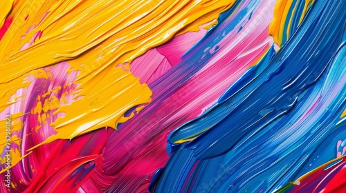 Creative abstract hand-painted background  colorful brush strokes