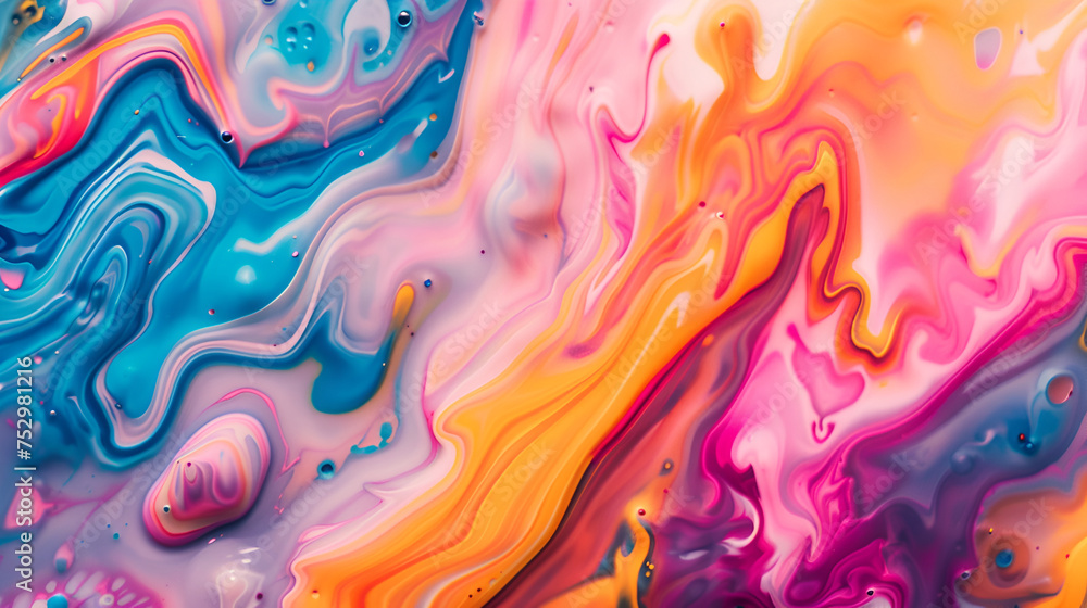 Colorful swirling liquid abstract background in shades of pink, blue, and red with flowing patterns,Abstract spectrum background ,Colorful abstract background ,Lines and blurs colorful background
