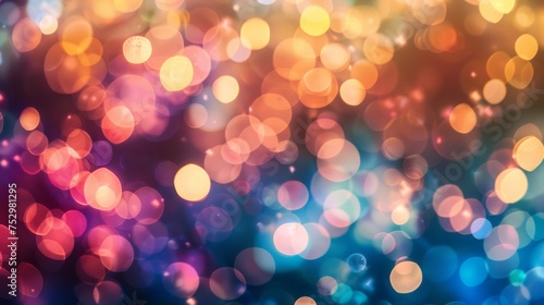 Elegant abstract bokeh lights with soft colors and blur background