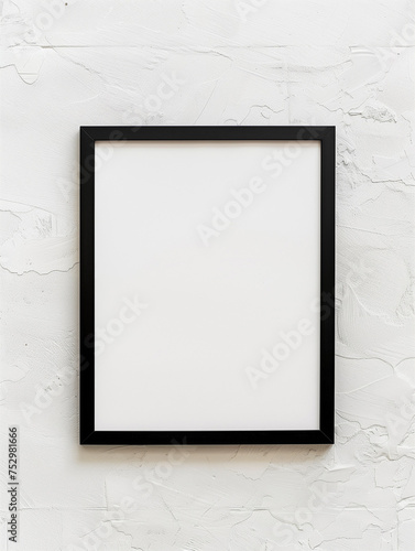 Empty Poster Frame on Modern Wall