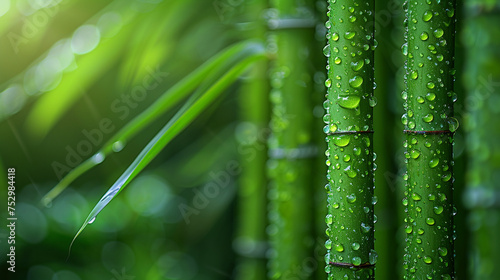 green bamboo background