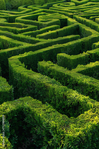 A maze made from green hedge