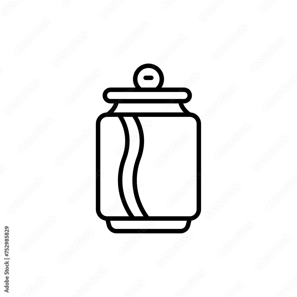 Obraz premium Soft drink outline icons, minimalist vector illustration ,simple transparent graphic element .Isolated on white background