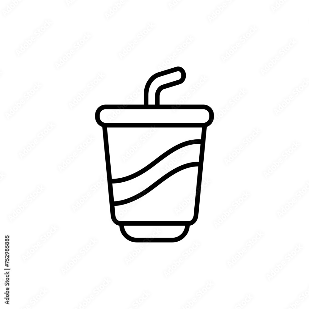 Soft drink outline icons, minimalist vector illustration ,simple transparent graphic element .Isolated on white background Soft drink outline icons, minimalist vector illustration ,simple transparent graphic element .Isolated on white background