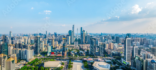 Commercial buildings skyline in Guangzhou city © zhao dongfang