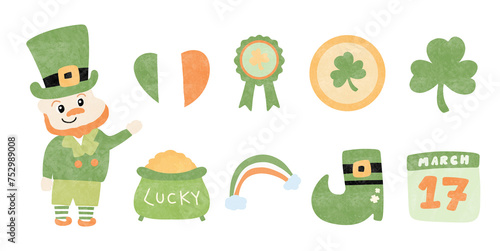 Set of St.Patrick's Day Elements On Transparent 2