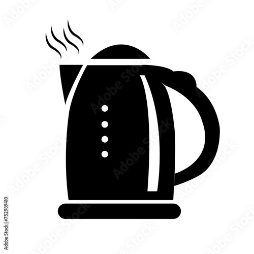 Electric Kettle. Teapot isolated on white. Flat vector illustration.