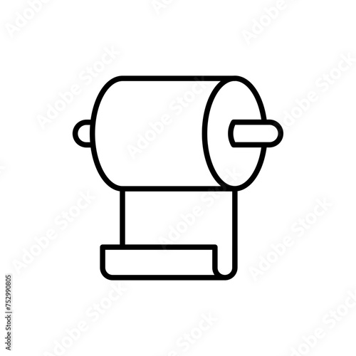 Tissue paper outline icons, minimalist vector illustration ,simple transparent graphic element .Isolated on white background