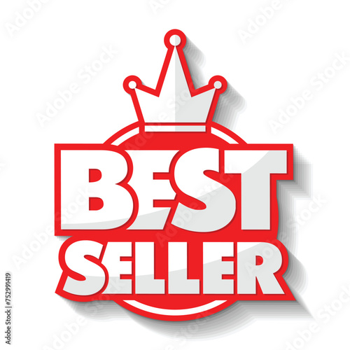 best seller round sticker