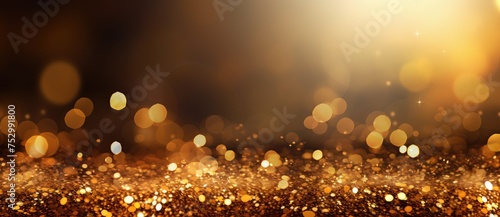 Golden Bokeh Lights on Elegant Dark Background