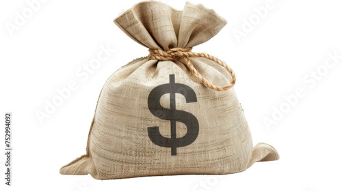 Bag With Dollar Sign - Transparent background, Cut out