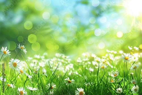 flowers meadow over bokeh, abstract spring background, summer background with fresh grass, grass, spring, easter, summer, fresh, sunrise 