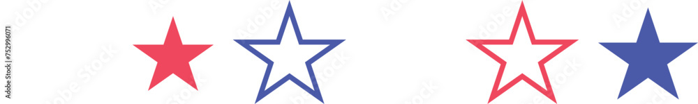 line stars frame 4th of july