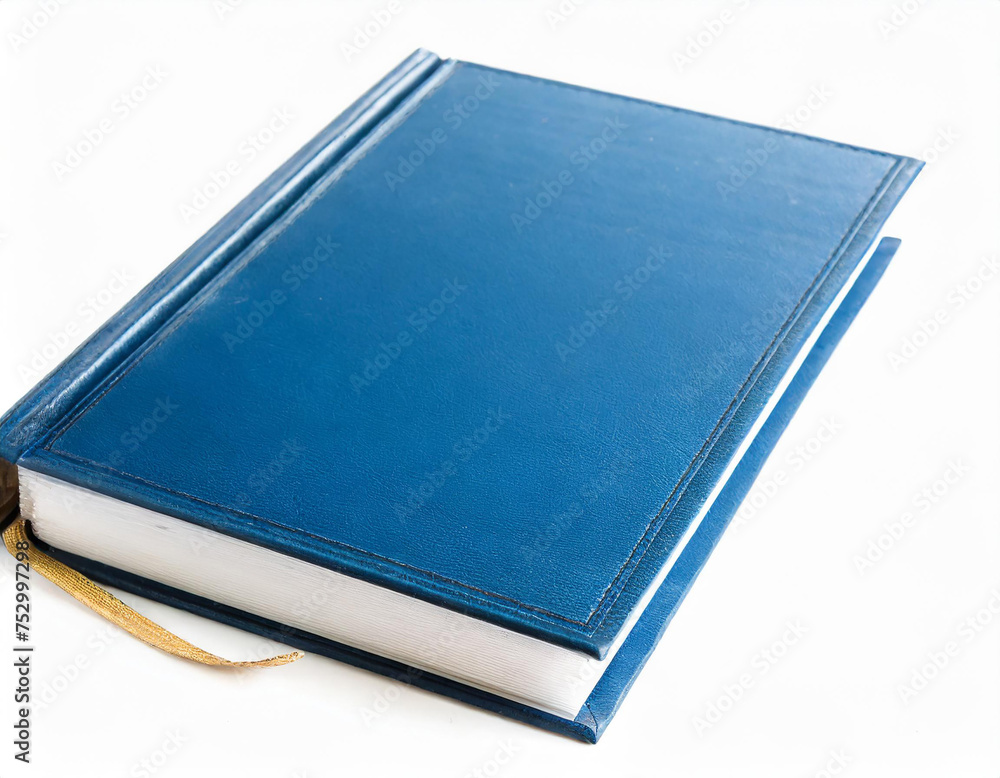 Blue closed photo album isolated on white Blue closed photo album isolated on white