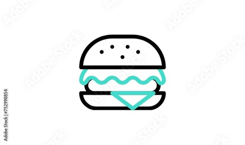 burger icone animation video photo