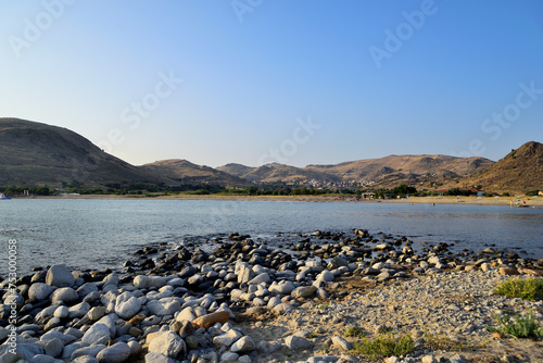 Obraz na plátně rocks -  - Thanos beach, Lemnos island, Greece, Aegean sea