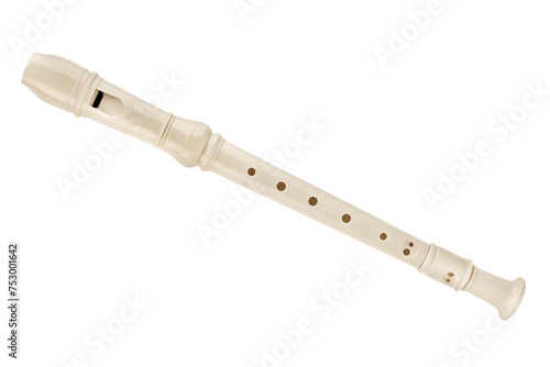 Blockflöte aus Kunststoff und Hintergrund transparent PNG cut out  Recorder Flute