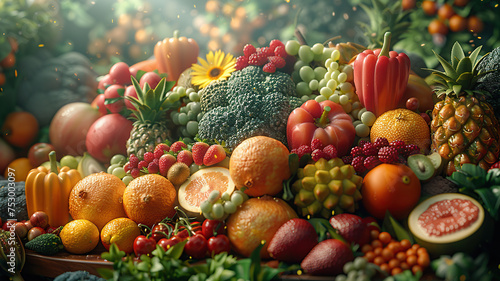 Fresh assorted vegetables in crates at a market, featuring tomatoes, peppers, and greens with a blurred background.