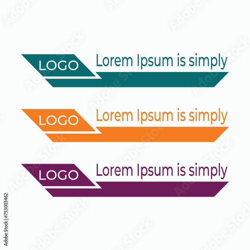 Free vector modern lower third banner design collection