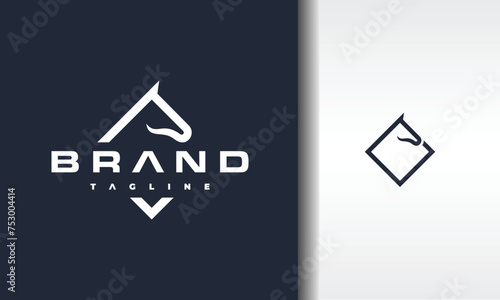 simple horse head outline logo